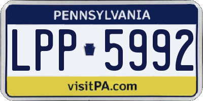 PA license plate LPP5992