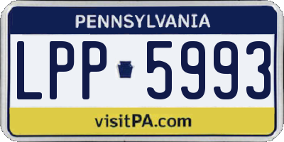 PA license plate LPP5993