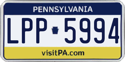 PA license plate LPP5994
