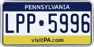 PA license plate LPP5996