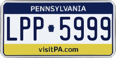 PA license plate LPP5999