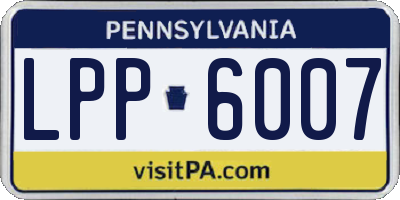 PA license plate LPP6007
