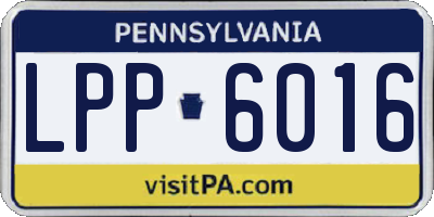 PA license plate LPP6016