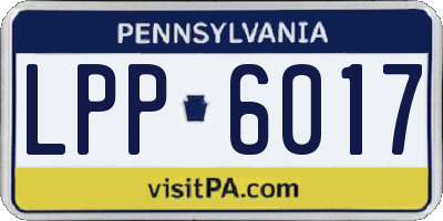 PA license plate LPP6017