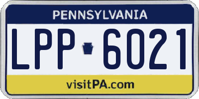 PA license plate LPP6021