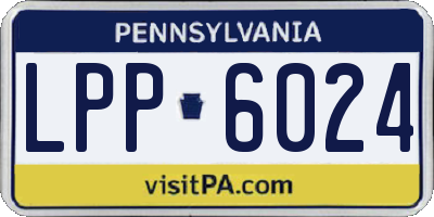 PA license plate LPP6024