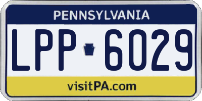PA license plate LPP6029