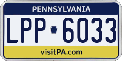 PA license plate LPP6033