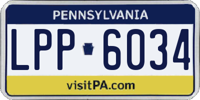 PA license plate LPP6034