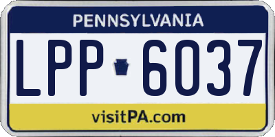PA license plate LPP6037