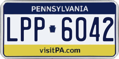 PA license plate LPP6042