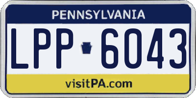 PA license plate LPP6043
