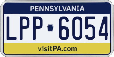 PA license plate LPP6054