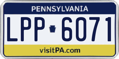 PA license plate LPP6071