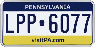 PA license plate LPP6077