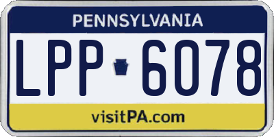 PA license plate LPP6078