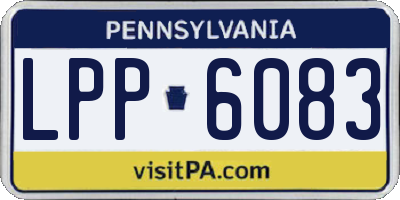 PA license plate LPP6083