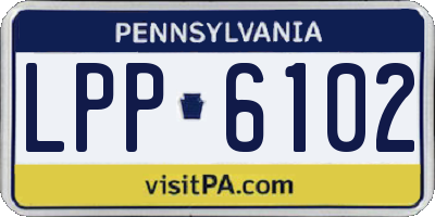 PA license plate LPP6102