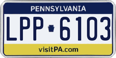 PA license plate LPP6103