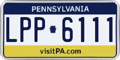 PA license plate LPP6111