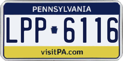 PA license plate LPP6116