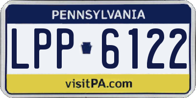 PA license plate LPP6122