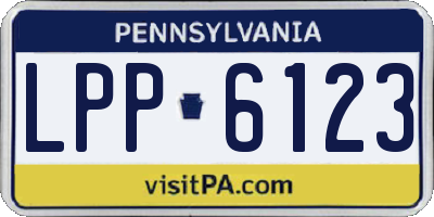 PA license plate LPP6123