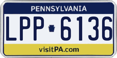 PA license plate LPP6136