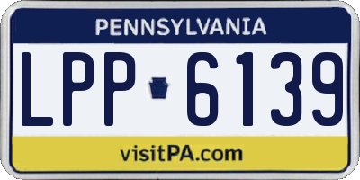 PA license plate LPP6139