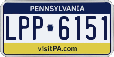PA license plate LPP6151