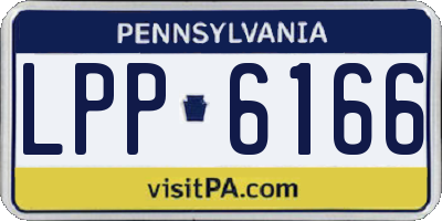 PA license plate LPP6166