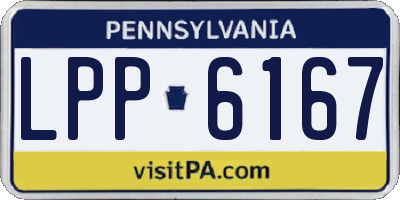 PA license plate LPP6167