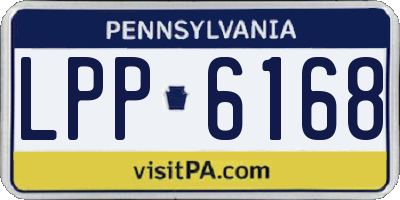 PA license plate LPP6168