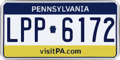 PA license plate LPP6172