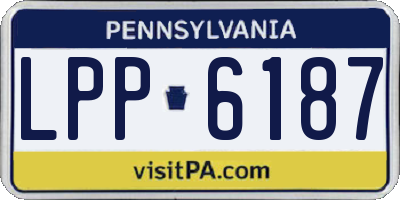 PA license plate LPP6187