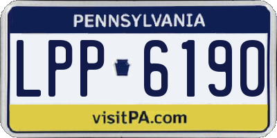 PA license plate LPP6190