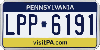 PA license plate LPP6191