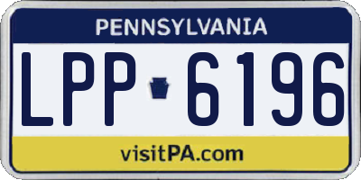 PA license plate LPP6196