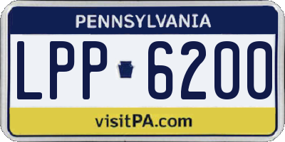 PA license plate LPP6200