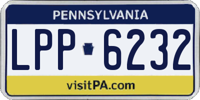 PA license plate LPP6232