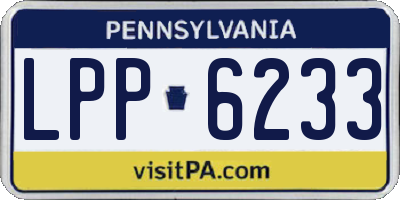 PA license plate LPP6233