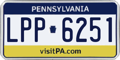 PA license plate LPP6251