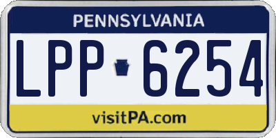 PA license plate LPP6254
