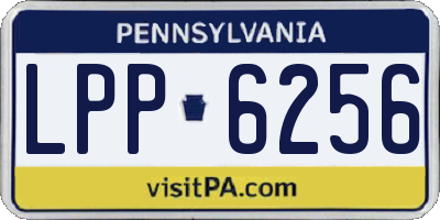 PA license plate LPP6256