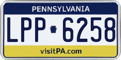 PA license plate LPP6258