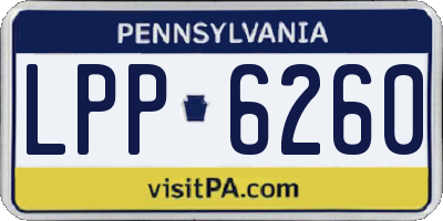 PA license plate LPP6260