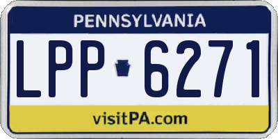 PA license plate LPP6271