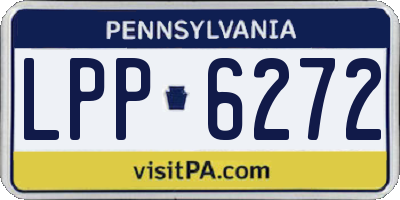 PA license plate LPP6272