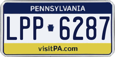 PA license plate LPP6287