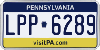 PA license plate LPP6289